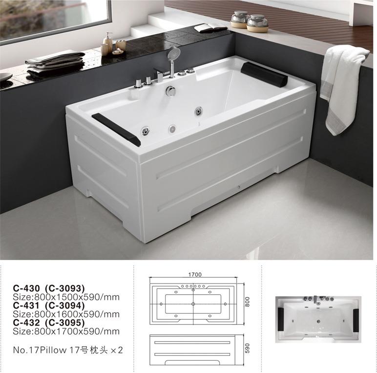 C-3093 C-3094 C-3095-Rectangular Acrylic Two Person Bath Whirlpool Massage Tub.jpg